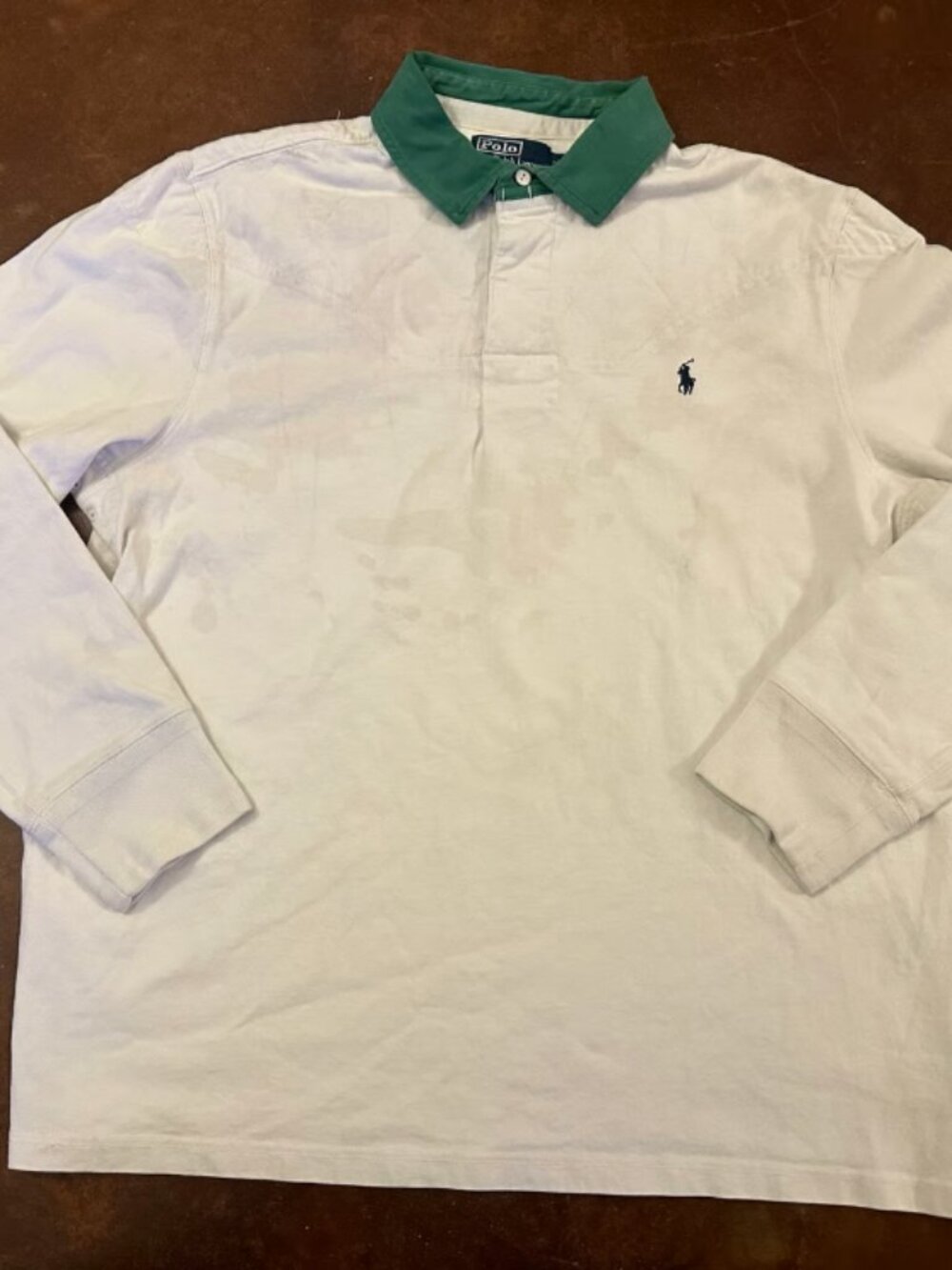 VTG Polo Ralph Lauren Long Sleeve Rugby Shirt Size XL